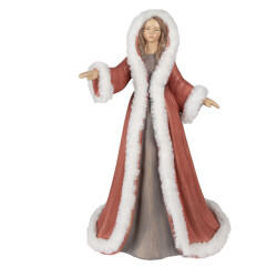 Clayre & Eef Beeld vrouw 40 cm polyresin kerstfiguren