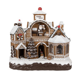 Clayre & Eef Kerstdecoratie met led-verlichting en muziek 33x17x30 cm