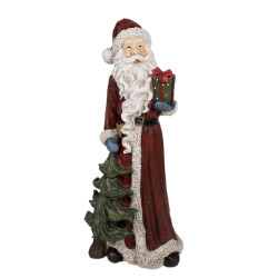 Clayre & Eef Beeld kerstman 45x33x104 cm polyresin kerstdecoratie