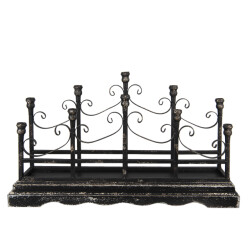 Clayre & Eef Kandelaar 46 cm ijzer kaarsenstandaard