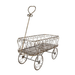 Clayre & Eef Tuindecoratie 76x32x88 cm grijs metaal plantenhouder