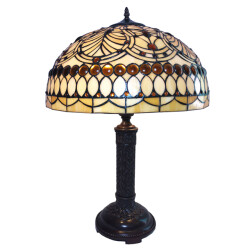 LumiLamp Tiffany tafellamp Ø 46x62 cm glas tiffany bureaulamp