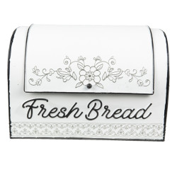 Clayre & Eef Opbergdoos 30x20x20 cm bruin metaal bloemen fresh bread