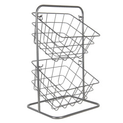 Clayre & Eef Mandenrek 22x22x41 cm metaal keuken mandjes
