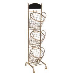 Clayre & Eef Mandenrek 30x25x98 cm ijzer rechthoek keukenrek