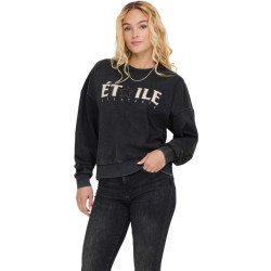 Only Onlpenelope l/s beads o-neck swt black/etoile