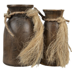 Clayre & Eef Vaas Ø 15 Ø 13 cm kunststof decoratie vaas