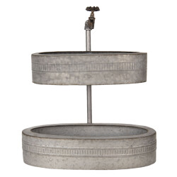Clayre & Eef Planthouder 55 cm ijzer ovaal bloempot