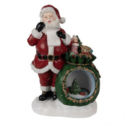 Clayre & Eef Muziekdoos kerstman 26x16x36 cm polyresin kerstdecoratie