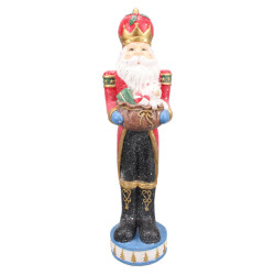 Clayre & Eef Beeld kerstman 82 cm rood polyresin kerstdecoratie