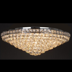 LumiLamp Kroonluchter Ø 80x27 cm ijzer glas hanglamp