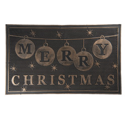 Clayre & Eef Deurmat 75x45 cm kunststof rechthoek merry christmas mat