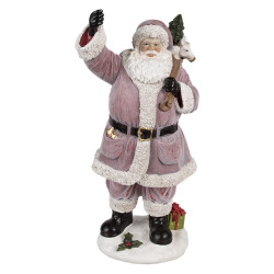 Clayre & Eef Kerstdecoratie beeld kerstman 43 cm kunststof
