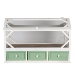 Clayre & Eef Decoratie kweekkastje 76x33x51 cm groen hout glas rechthoek