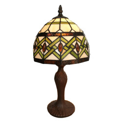 LumiLamp Tiffany tafellamp 21x21x33 cm groen glas tiffany bureaulamp