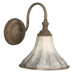 Clayre & Eef Wandlamp 31x23x27 cm ijzer rond muurlamp
