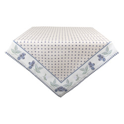 Clayre & Eef Tafelkleed 150x250 cm blauw katoen rechthoek bosbessen