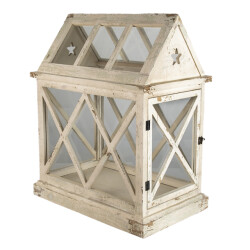 Clayre & Eef Decoratie kweekkastje 54x35x66 cm hout glas rechthoek