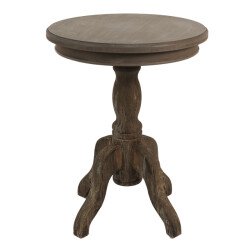 Clayre & Eef Bijzettafel Ø 50x65 cm hout rond