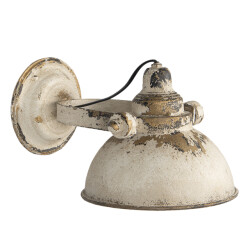 Clayre & Eef Wandlamp 30x21x18 cm bruin ijzer rond muurlamp
