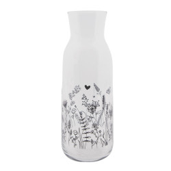 Clayre & Eef Karaf 1000 ml glas bloemen waterkan