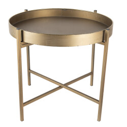 Clayre & Eef Bijzettafel Ø 52x40 cm metaal rond