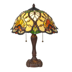 LumiLamp Tiffany tafellamp Ø 40x50 cm glas driehoek tiffany bureaulamp