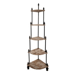 Clayre & Eef Rek 45x45x184 cm hout metaal