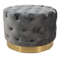 Clayre & Eef Poef Ø 65x45 cm velours rond hocker