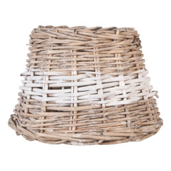 Clayre & Eef Lampenkap Ø 23x17 cm rotan rond streep rieten lampenkap