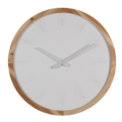 Clayre & Eef Wandklok Ø 50 cm bruin hout muurklok