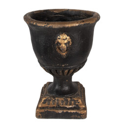 Clayre & Eef Bloempot Ø 33x42 cm zwart keramisch materiaal plantenhouder