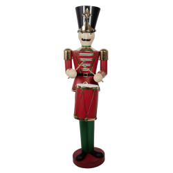 Clayre & Eef Kerstdecoratie beeld notenkraker 30x38x128 cm ijzer