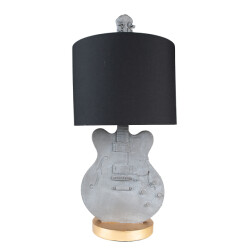 Clayre & Eef Tafellamp gitaar Ø 30x68 cm kunststof bureaulamp