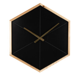 Clayre & Eef Wandklok 50 cm bruin hout muurklok