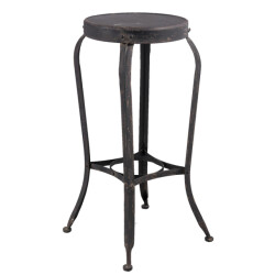 Clayre & Eef Barkruk 37x37x72 cm ijzer rond kruk