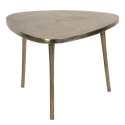 Clayre & Eef Salontafel 69x69x47 cm aluminium driehoek bijzettafel