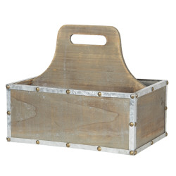 Clayre & Eef Opbergkist 28x19x24 cm hout rechthoek speelgoedkist