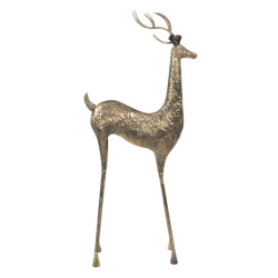 Clayre & Eef Decoratie hert 55x21x132 cm metaal