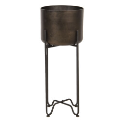 Clayre & Eef Plantenstandaard Ø 28x71 cm ijzer rond bloempot op poten