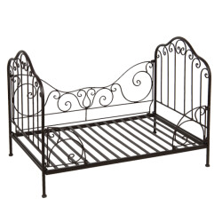 Clayre & Eef Hondenmand 80x53x58 cm zwart ijzer rechthoek hondenbed