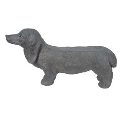 Clayre & Eef Beeld hond 74x19x39 cm steen woonaccessoires