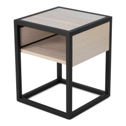 Spinder Design Diva one-nightstand nachtkast white / zwart