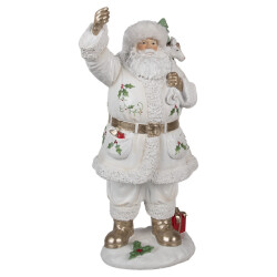Clayre & Eef Kerstdecoratie beeld kerstman 43 cm kunststof