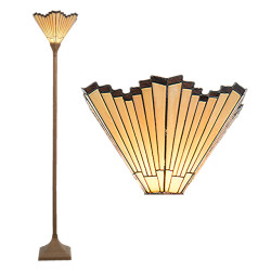 LumiLamp Tiffany vloerlamp 37x37x183 cm polyresin glas staande