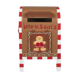 Clayre & Eef Brievenbus 22x18x34 cm ijzer letter to santa kerstdecoratie