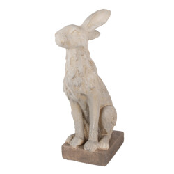 Clayre & Eef Decoratie beeld konijn 55 cm keramisch materiaal