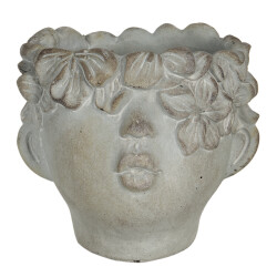 Clayre & Eef Bloempot 30x27x26 cm steen bloempot binnen