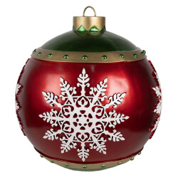 Clayre & Eef Grote kerstbal kerst decoratie Ø 39x44 cm kunststof