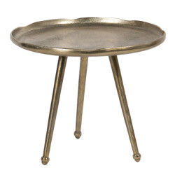 Clayre & Eef Bijzettafel Ø 59x45 cm aluminium rond